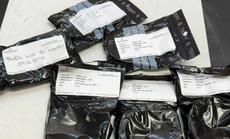 Marine pump spare parts